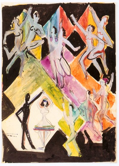 Design for the Mural Color Dance by Ernst Ludwig Kirchner